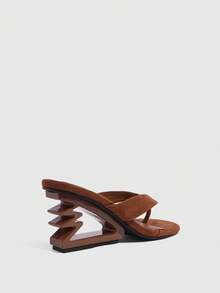 CUCCOO SZL Sandalias de moda para mujer, tacones de baile de graduación, zapatos de vacaciones de verano, elegantes y versátiles, para negocios y ocio, zapatos de moda de primavera, vacaciones de primavera, Pascua, C - Marrón - Ver 3