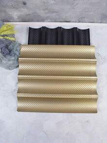 2/3/4英寸连续凹槽碳钢不粘法棍面包模具托盘，波浪形法式面包模具，大号金色法棍面包模具。无论您是烘焙专家还是新手，无论您的烤箱大小如何，您都可以制作出美味优雅的法式面包。 - 彩色 - 查看 7