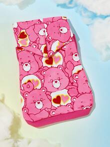 SHEIN X Care Bears 卡通熊印花寵物連帽衛衣，四季通用狗用連帽運動衫，可愛滿版印花寵物上衣，適合小型至大型貓狗，尺寸 XXS-XXXXXL - 玫粉 - 查看 1