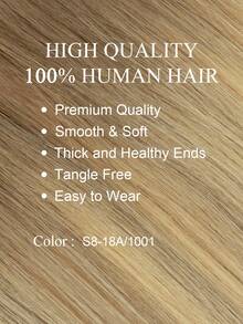 14-18" 30GMicro Loop Hair Extensions,S8-18A/1001 Color,Silky Straight Micro,Premium Healthy Hair,Smooth And Soft Silky Straight,Easy To Install,No Glue Needed,Often Used To Extend Hair And Create The Appearance Of,Micro Bead Hair Extension For Woman - S8-18A/1001 - View 2