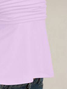 SHEIN ICON Halloween Women's Halter Backless Lavender Babydoll Tank Top Beach Vacation Summer Tropical - Mauve Purple - View 11