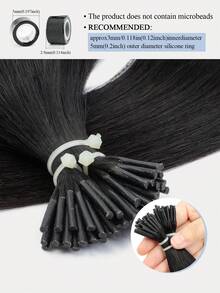 I-Tip Hair Extensions Real Human Hair 50Pcs,  Cold Fusion Microlink Extensions For Women,Nature Color Pre-Bonded Invisible Hairpiece For Instant Volume & Length On Thin Hair,Long-Lasting Secure Reusable Perfect Mother's Day Beauty Gift Idea - Multicolor - View 5