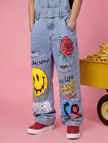 FROVYX Jumpsuits & Overall Denim Pria - Biru - View 3