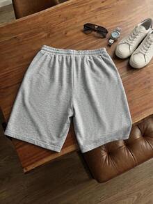TOKVUE Men's Floral Pattern Drawstring Waist Fashion Casual Shorts, Holiday - Grey - View 2