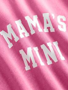 Baby Girls Casual Simple Pink Pattern T-Shirt Set Suitable For Summer - Multicolor - View 3