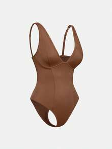 SHAPORA Women's Fashion Minimalist Solid Color Bodysuit 2pcs Set - Multicolor - View 8