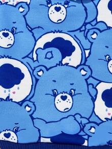 SHEIN X Care Bears 卡通熊印花寵物連帽衛衣，四季通用狗狗連帽衫，可愛滿版印花寵物上衣，適合小型到大型貓狗，尺寸 XXS-XXXXXL - 天藍色 - 查看 4