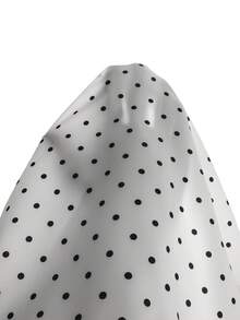 Girls' Polka Dot Print Short Cardigan Baseball Jacket, Thin Autumn Style - Black and White - View 7