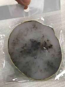 瑪瑙風樹脂指甲油調色盤附金邊,圓形凝膠指甲油調色盤,美甲刷具組,DIY美甲展示板與繪畫調色盤,多功能美學調色盤,適合沙龍與居家使用 - 彩色 - 查看 12