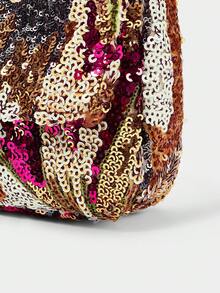 SHECARRY Ladies, Women Shoulder Bag, Evening Bag, Colorful Floral And Plant Sequins, Fashionable, Luxury, ,For Cocktail Party, Party, Prom, Club, Date, Birthday, Evening, Date Nigh, Banquet(Random Pattern) - Multicolor - View 7