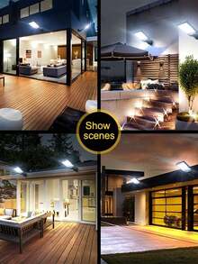 1PC Solar Powered Motion Sensor Garden Light With Remote Control, Waterproof LED Wall Lamp - Multicolor - View 6