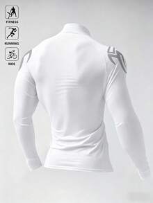 GymBeat Kaos Olahraga Lengan Panjang Slim Fit Pria dengan Motif Blok Warna - MultiWarna - View 2