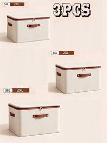 1/3pcs Clothing Storage, Foldable And Portable Storage Box, Wardrobe Storage Dust-Proof Garment And Bedding Organizer, Spring-Type Household Storage Container - Convenient And Space-Saving, Suitable For Storage Of Bedding, Fabrics, Spring Clothes - Multicolor - View 6