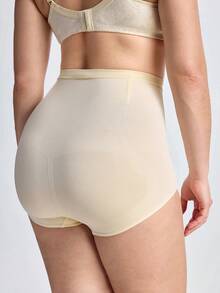 Slumbrini 1pc Women High Waist Seamless Shapewear, Strong Tummy Control And Butt Lift, Plus Size - Beige - View 2