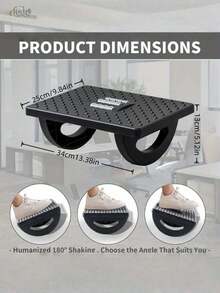 1PC Ergonomic Office Foot Rest Massage Roller Rocking Stool Under Desk Footrest With Rolling Ball Massage Function Comfortable Leg Support For Long Hours Sitting Work Home Office Gift - A - View 2