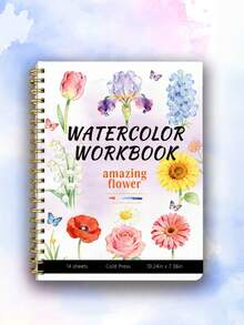 1 Pc Watercolor Painting Book For Beginners Cotton Paper Pattern Ocean Animals And Flowers For Drawing Sketch Practice Creative Gift For Artist Multiple Designs Available - 1pcs - View 5