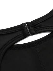 Cheerettes Women's Solid Black Minimalist Pleated Athleisure Sports Dress And Shorts Set, All Season Athletic Modest Style For Gym Tennis Workout & Going Out - Black - View 5