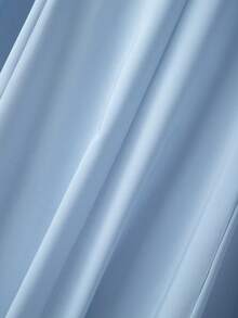 GlowEve CURVE 女款大尺碼春夏3D蕾絲編織面料拼接網格圓領短袖收腰A字中長版藍色洋裝，優雅休閒適合日常穿著、居家、外出、辦公室、海灘度假、假日、浪漫派對、約會、婚禮賓客 - 彩色 - 查看 8
