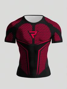 GymBeat Camiseta deportiva de manga corta con bloques de color y patchwork, corte slim para hombre - Multicolor - Ver 3