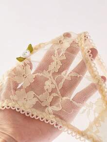 Lullawish Bohemian Lace Trim Comfortable Minimalist Women's Thong Panties - Apricot - View 8