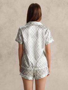 EverLounge Comfortable Women's Pajama Set For Home Sleep Gray Autumn Elegant - White - View 2