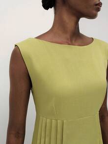 Aveloria Modichic Women's Solid Color Casual Elegant Minimalist Party Office Dress Olive Green Summer - Green - View 5