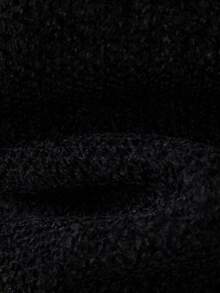 Manfinity Homme Men Zip Up Drawstring Hooded Thermal Cardigan, Fall/Winter - Black - View 7
