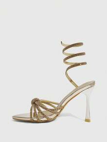CUCCOO SZL Women's Fashion New Pointed Sexy High Heels Party Women's Sandals Summer High Heels - Gold 1 - View 4