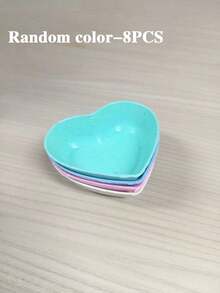 Heart Shaped Mini Sauce Plate - Dip Plate, Perfect For Sushi, Condiments, And Snacks, Plastic, Seasoning Plate, Cheese Sauce Cup, Fruit Snack Bowl, Creative Tomato Sauce Soak, Appetizer Plate, Kitchen Essential - Multicolor - View 10