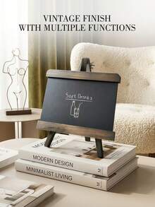 Cirelle An A-Shaped Tripod Easel Blackboard For Desktop Use, Featuring A Minimalist Design. Perfect For Notes In A Sleek Office Or At Home, It Balances Aesthetic Charm With Everyday Practicality - Ideal For Working Women And Families. - multicolor - View 2