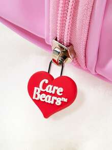 SHEIN X Care Bears 卡通熊臉貝殼造型化妝包，可愛帶耳化妝收納袋，旅行洗漱用品收納袋，可用於存放化妝品、洗漱用品和小物品，適合日常使用與旅行 - 粉色 - 查看 7