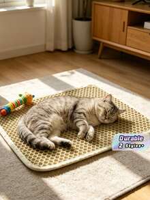 1pc Double-Layer EVA Cat Litter Mat, Washable, Anti-Scattering & Anti-Splash, Cat Foot Mat For Litter Box, Cat Supplies - Multicolor - View 1