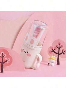A Odorless Travel Toothbrush Box And Mouthwash Cup Set - Portable, Plastic Toothpaste Cup, Cute Rabbit Design, Bathroom Mouthwash Cup, Space-Saving Hygiene Solution For Carry-On, Suitable For Business Travel And Vacation - Multicolor - View 9