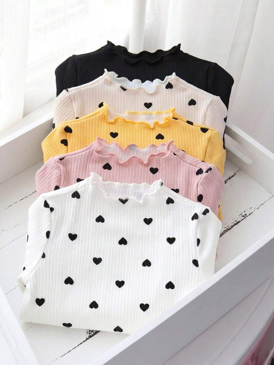 SHEIN 嬰兒與女嬰上衣多件組,可愛甜美休閒日常穿著 - 彩色 - 查看 1