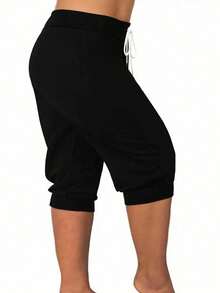 SHEIN LUNE Vacation Outfits,Spring,Resort Wear Women,Spring Outfits For Women - Black - View 3