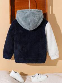 SHEIN 兒童小男孩絎縫拼接毛巾刺繡背心，搭配聖誕冬季運動衫，秋季襯衫，萬聖節 - 彩色 - 查看 2