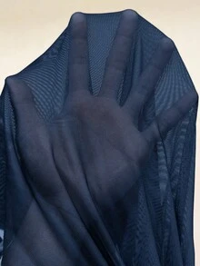 Elaquor 大尺碼女款單肩抓褶連身泳衣，適合海灘度假、泳池派對、海灘派對 - 藍色 - 查看 3