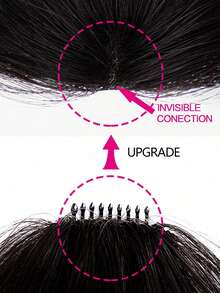 Bigger Size Human Hair Air Bangs With Sideburns Natural Black Color Bangs Clip In Hair Extension Beginner Friendly Real Easy To Go - Natural Black - View 3