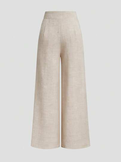 Elenzga Women's Fashionable Commuter Wide Leg Pants