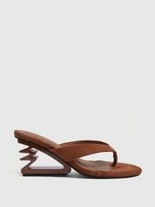 CUCCOO SZL Sandalias de moda para mujer, tacones de baile de graduación, zapatos de vacaciones de verano, elegantes y versátiles, para negocios y ocio, zapatos de moda de primavera, vacaciones de primavera, Pascua, C - Marrón - Ver 2