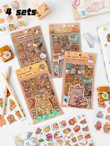 1pc Capybara Embossed Sticker, Crystal 3D Cute Sticker, Durable PVC Material, Multifunctional Decoration For Cup, Mobile Phone Shell, Laptop & DIY Crafts - Multicolor - View 15