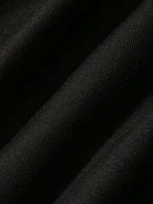 Dazy Plus Solid Color Elastic Fitted Black Cropped Camisole Tank Top, Spring/Summer - Black - View 8
