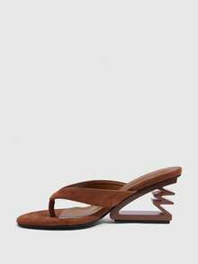 CUCCOO SZL Sandalias de moda para mujer, tacones de baile de graduación, zapatos de vacaciones de verano, elegantes y versátiles, para negocios y ocio, zapatos de moda de primavera, vacaciones de primavera, Pascua, C - Marrón - Ver 4