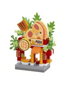 POKOJA LAND 1pc Aesthetic Summer Market Building Blocks – Chic Perfume, BBQ & Soda Stand – Dreamy Desktop Accent For Minimalist Home Decor – Sentimental Valentine's Day & Festive Gift For Special Moments - Multicolor - View 9