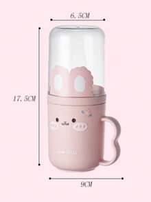 A Odorless Travel Toothbrush Box And Mouthwash Cup Set - Portable, Plastic Toothpaste Cup, Cute Rabbit Design, Bathroom Mouthwash Cup, Space-Saving Hygiene Solution For Carry-On, Suitable For Business Travel And Vacation - Multicolor - View 8