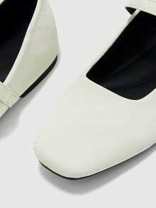 CUCCOO BIZCHIC Ladies Four Seasons Commuter Elegant Leisure Vacation Comfortable Soft Solid Soft Light Textured Flat Shoes - White - View 6