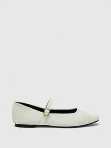 CUCCOO BIZCHIC Ladies Four Seasons Commuter Elegant Leisure Vacation Comfortable Soft Solid Soft Light Textured Flat Shoes - White - View 7