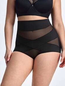 Slumbrini 1 pieza Moldeador corporal para mujer de talla grande, Cinturilla, Control de abdomen, Levantador de glúteos, Beige - Negro - Ver 5
