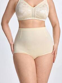 Slumbrini 1pc Women High Waist Seamless Shapewear, Strong Tummy Control And Butt Lift, Plus Size - Beige - View 4