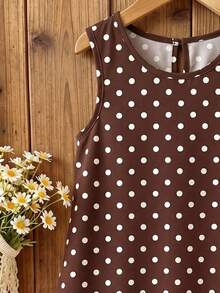 Emery Rose Kids Emery Rose Kids 少女波點休閒度假旅行洋裝 - 彩色 - 查看 5